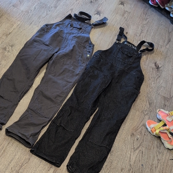 Dovetail Pants - Dovetail Workwear Overalls in Gray and Black